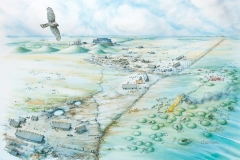 Gamla Uppsala, 7th century overview (Client: Norstedts Publishing house)