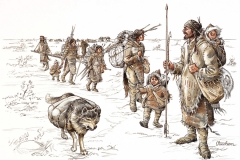 Mesolithic hunters gatherers of Doggerland (Client: Ostfriesische Landschaft Museum, Germany).